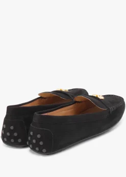 Barnsbury Black Suede Loafers