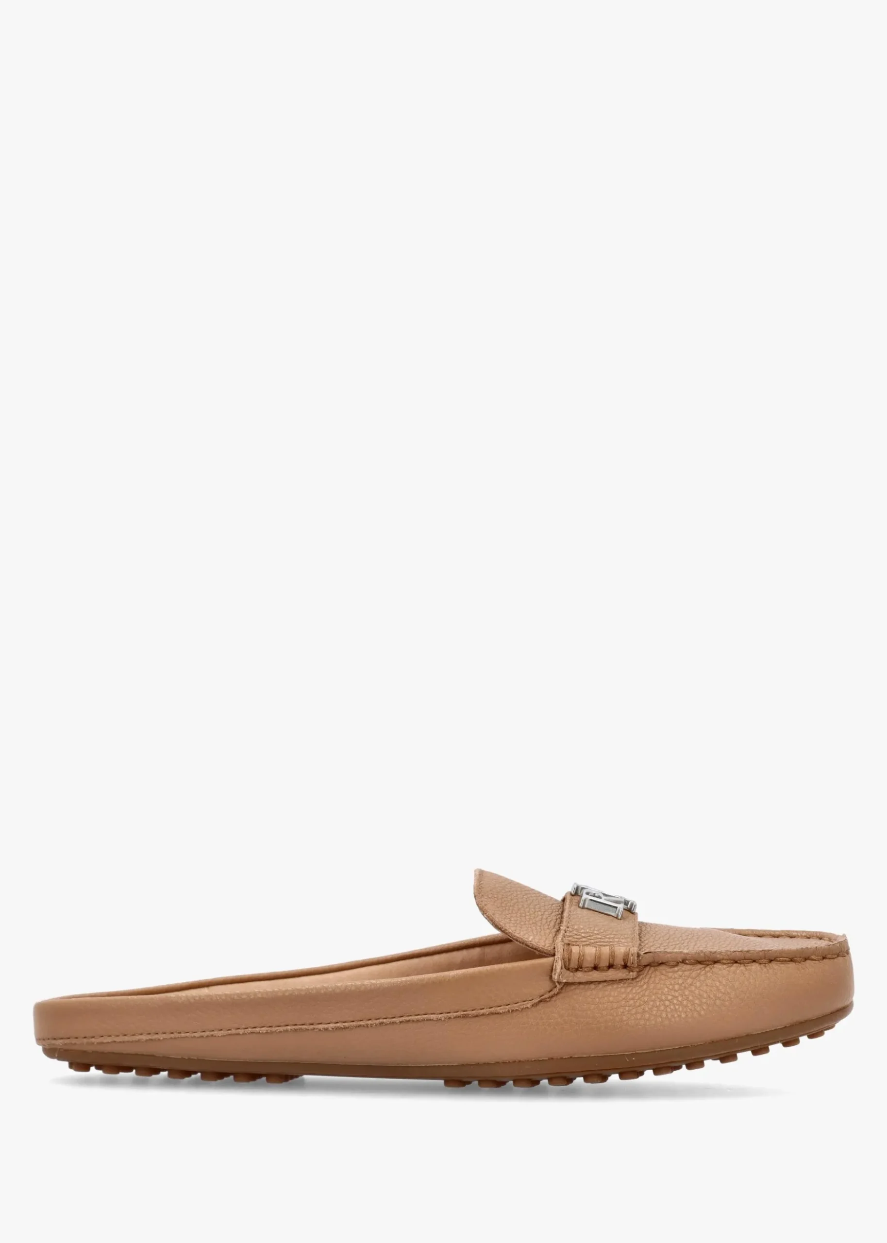 Barnsbury Pebbled Camel Leather Backless Mules