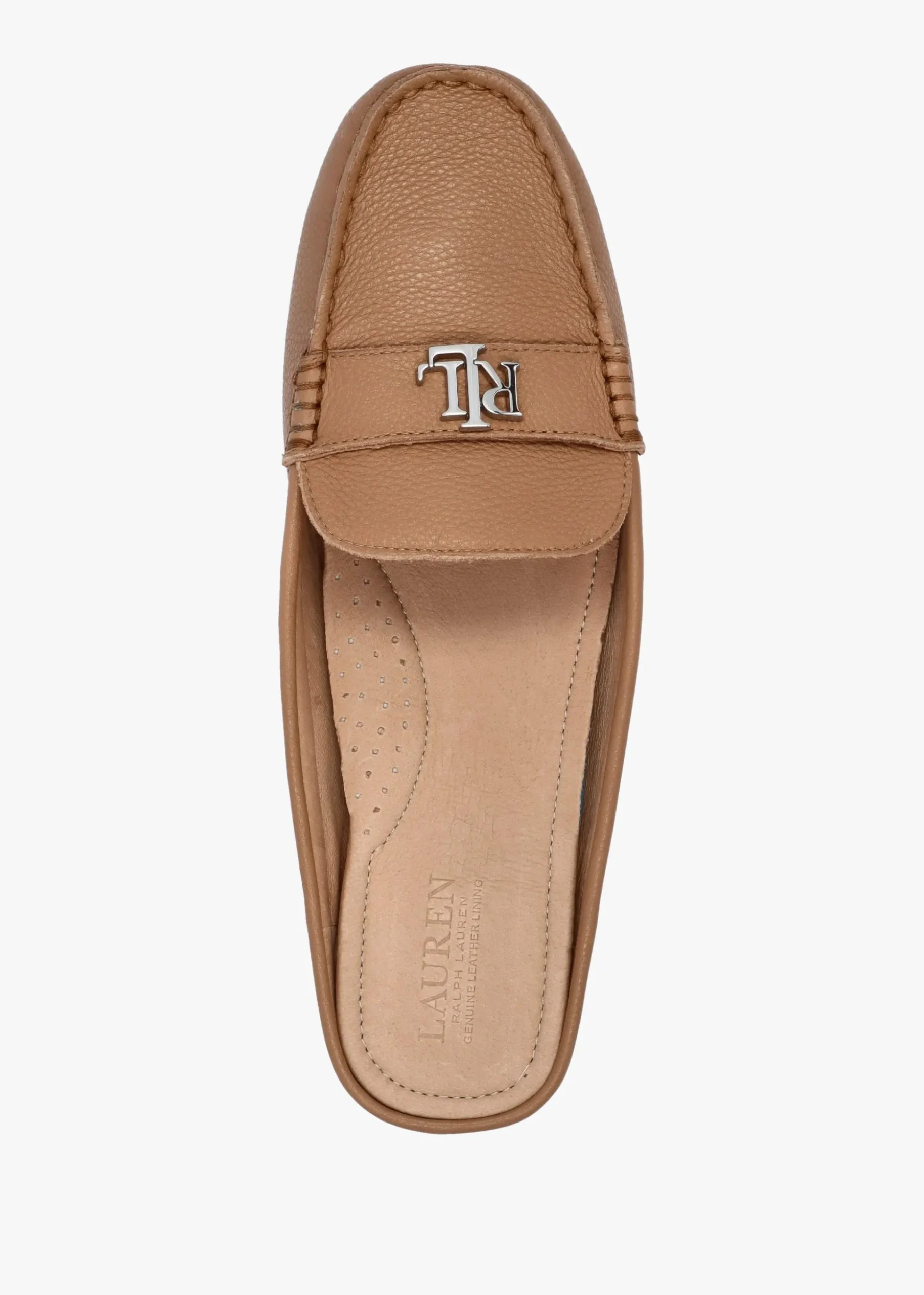Barnsbury Pebbled Camel Leather Backless Mules