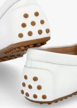Barnsbury White Leather Loafers