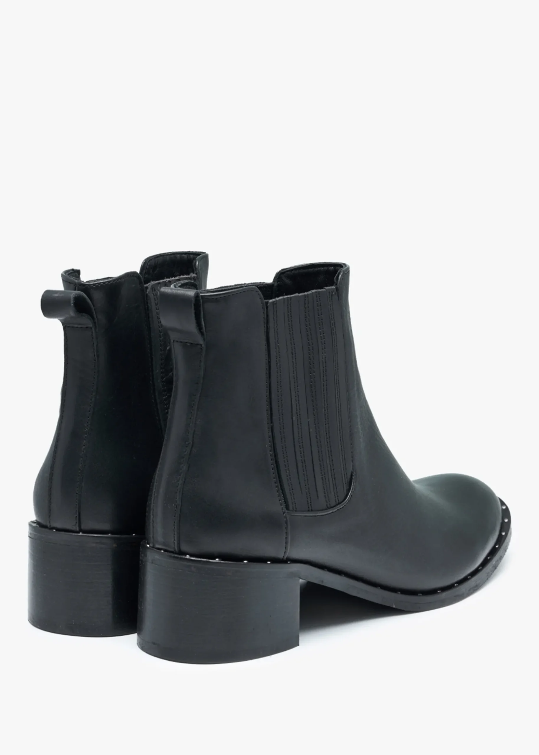 Baver Black Leather Chelsea Boots