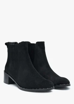 Baver Black Suede Chelsea Boots