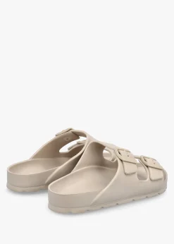Beige Two Bar EVA Mules
