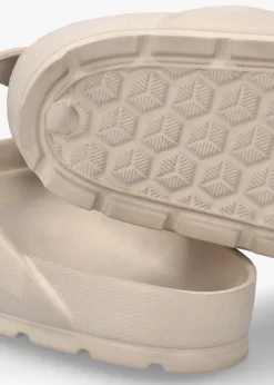 Beige Two Bar EVA Mules