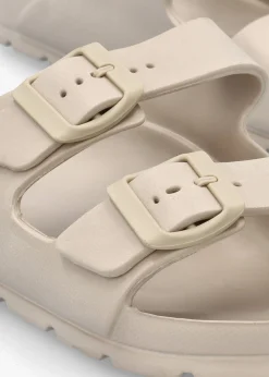 Beige Two Bar EVA Mules