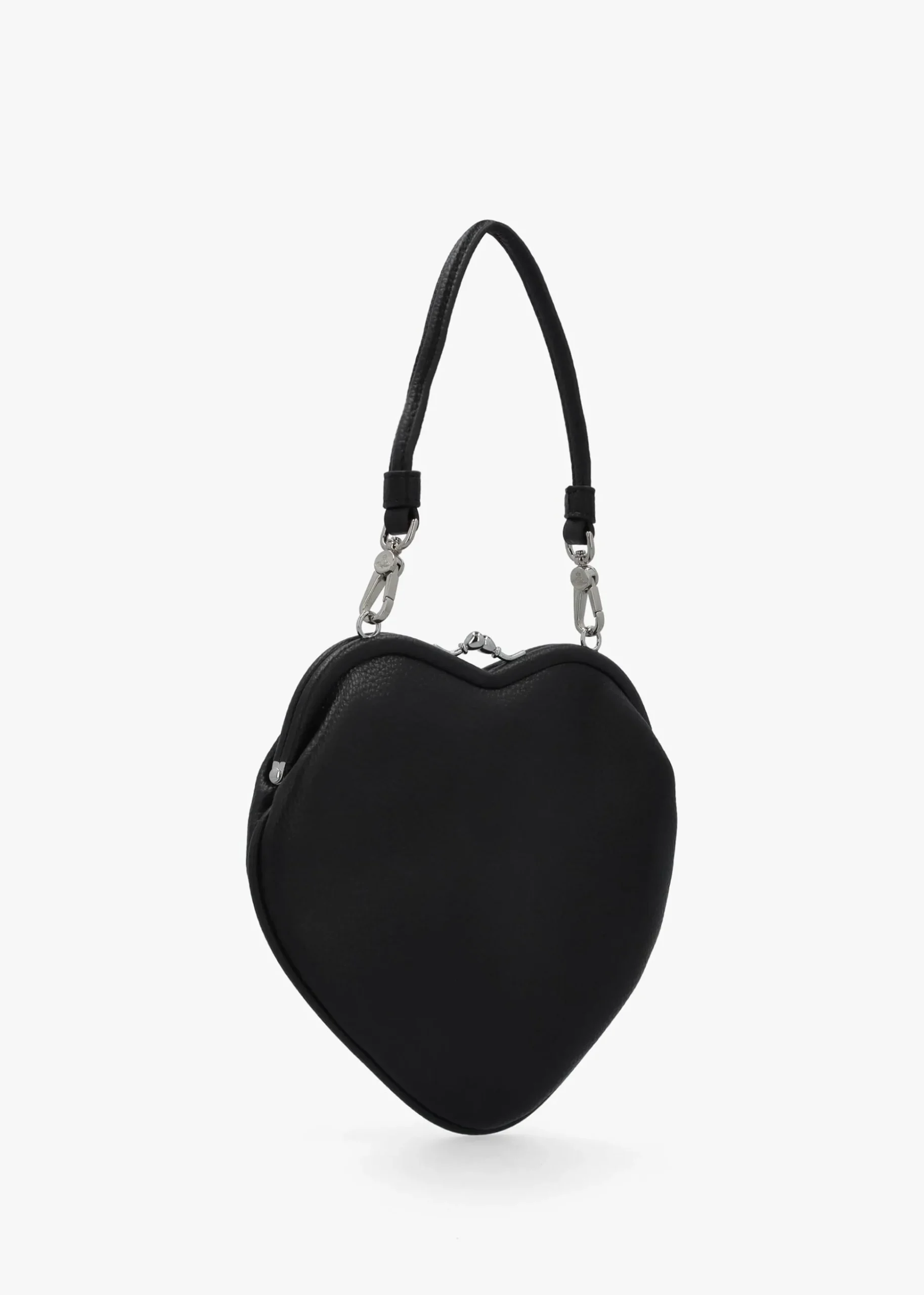 Belle Black Heart Frame Cross-Body Bag