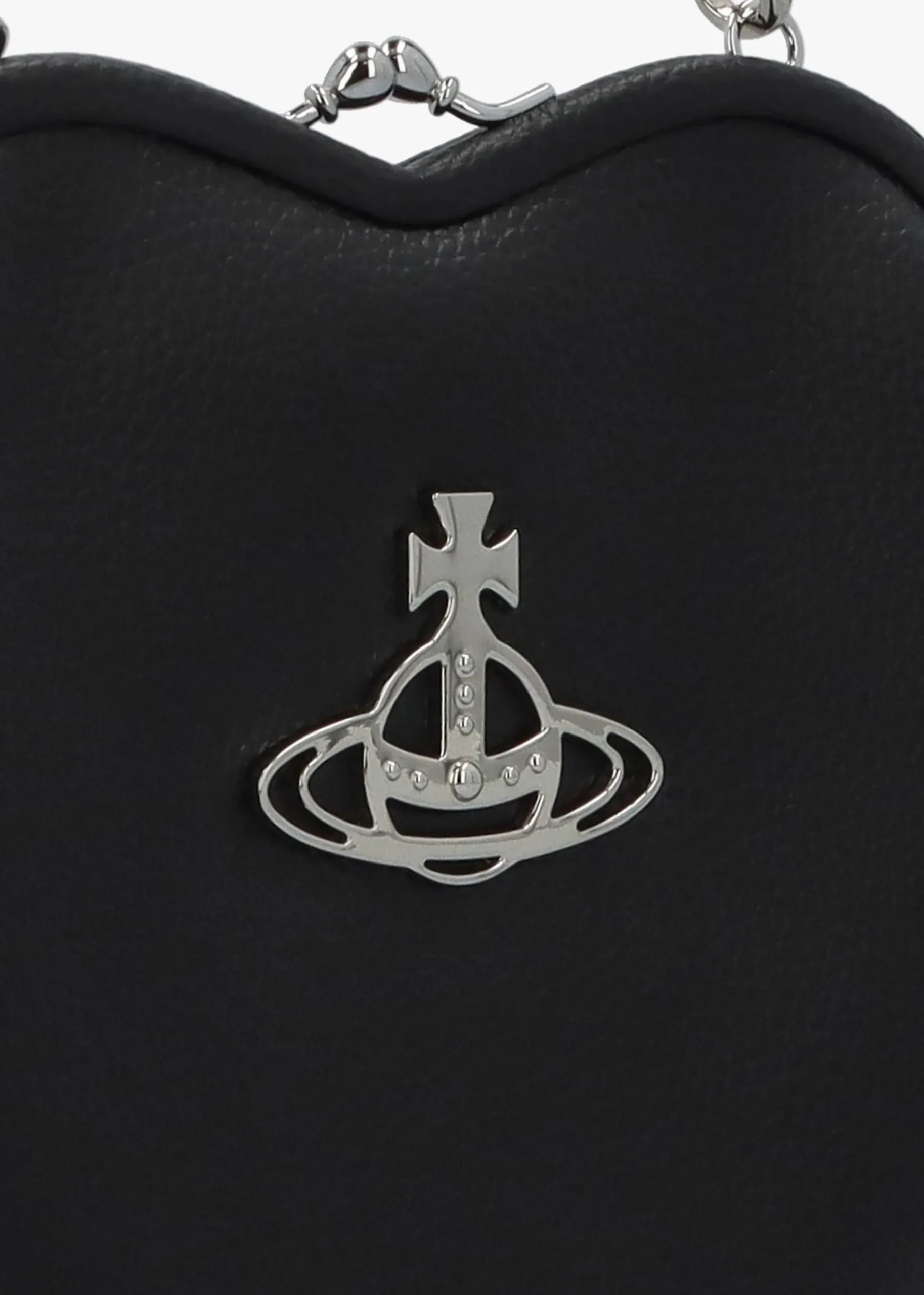 Belle Black Heart Frame Cross-Body Bag
