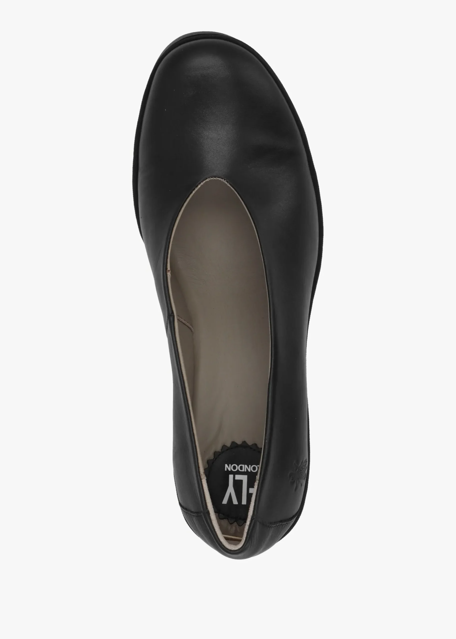 Beso Black Leather Wedge Court Shoes