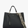 Black & Silver Pebbled Shopper With Pouch