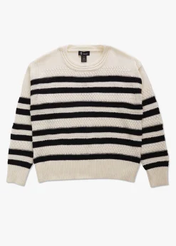 Black & White Striped Knitted Sweater