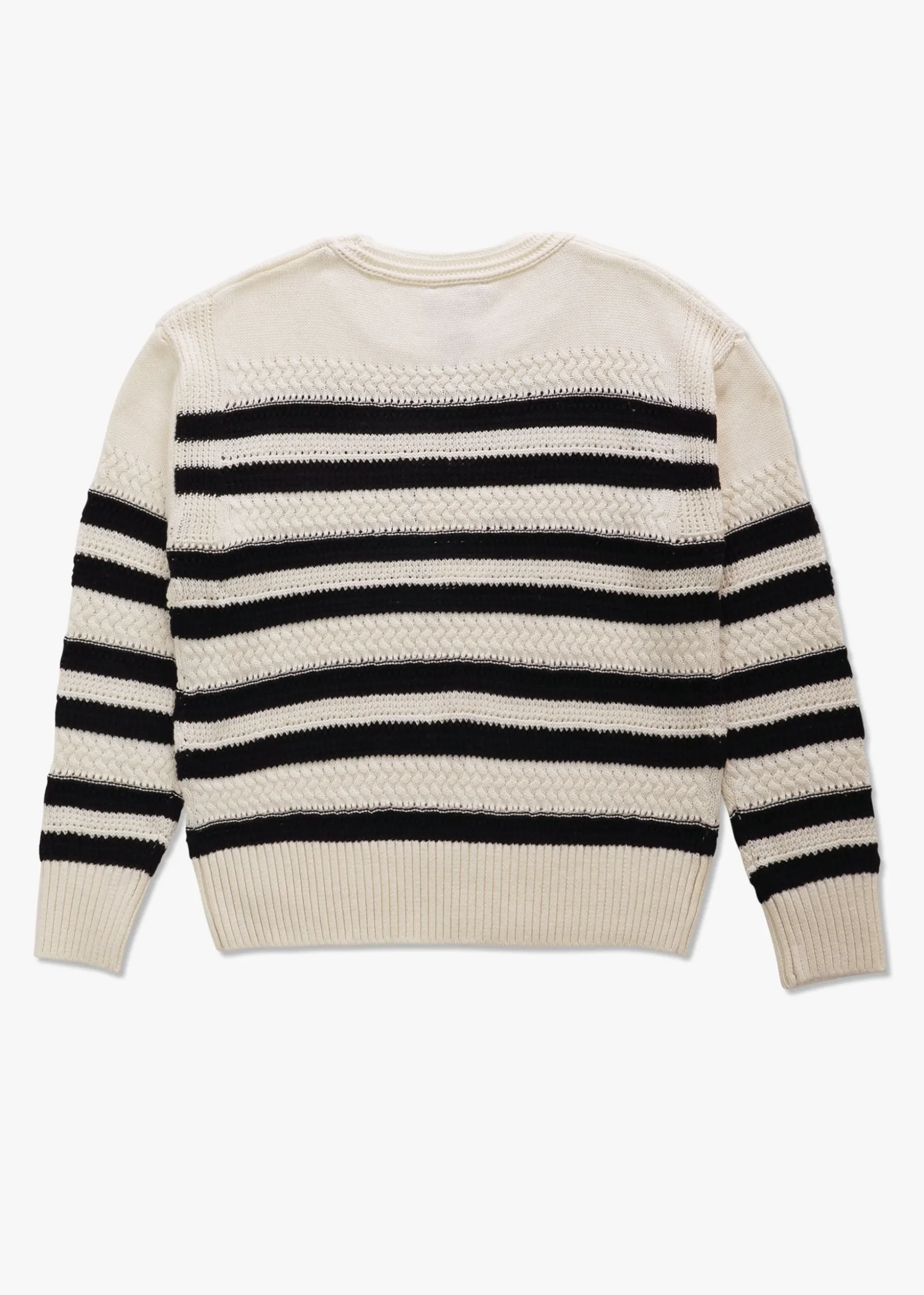 Black & White Striped Knitted Sweater