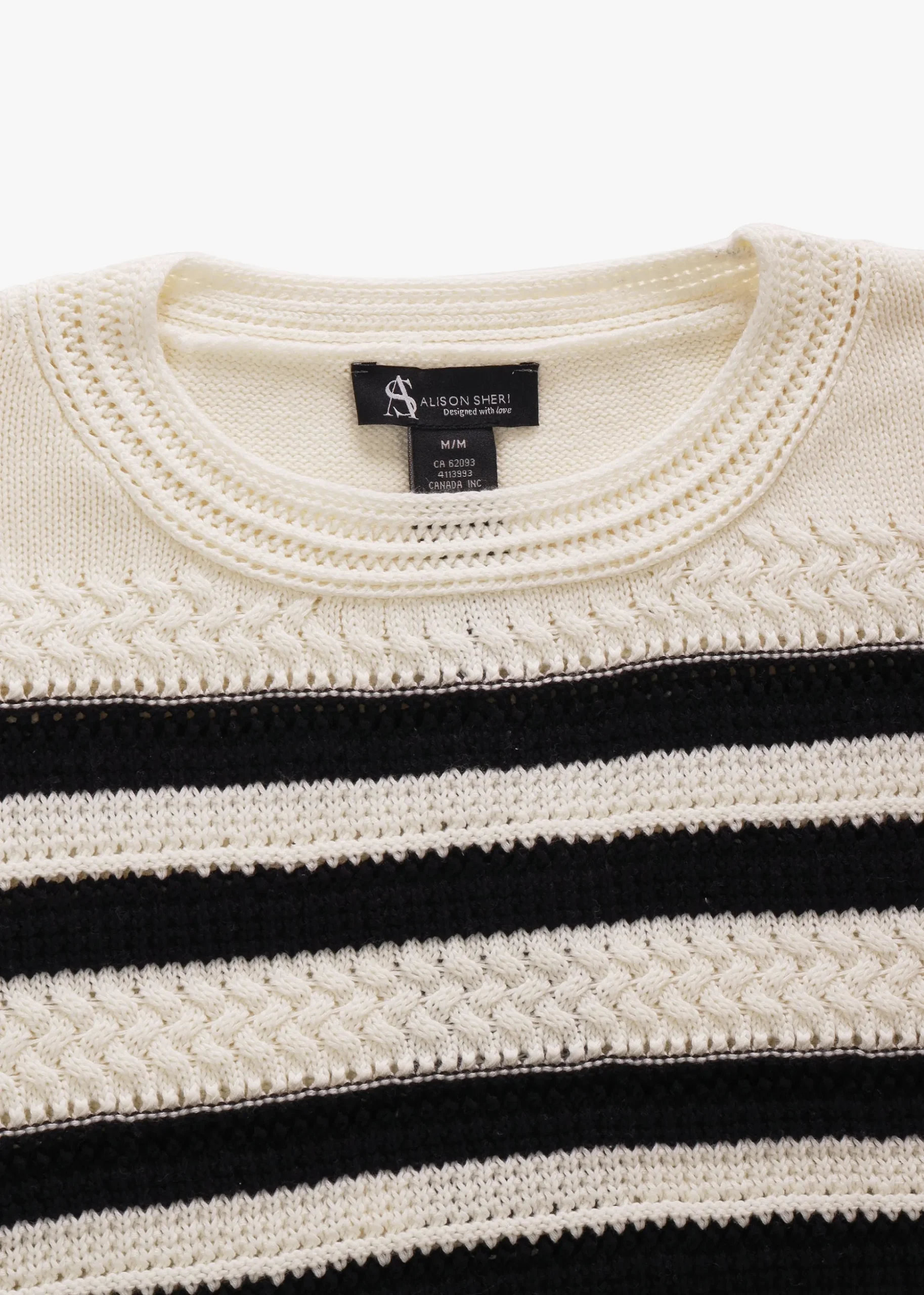 Black & White Striped Knitted Sweater
