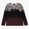 Black Animal Print Knitted Sweater