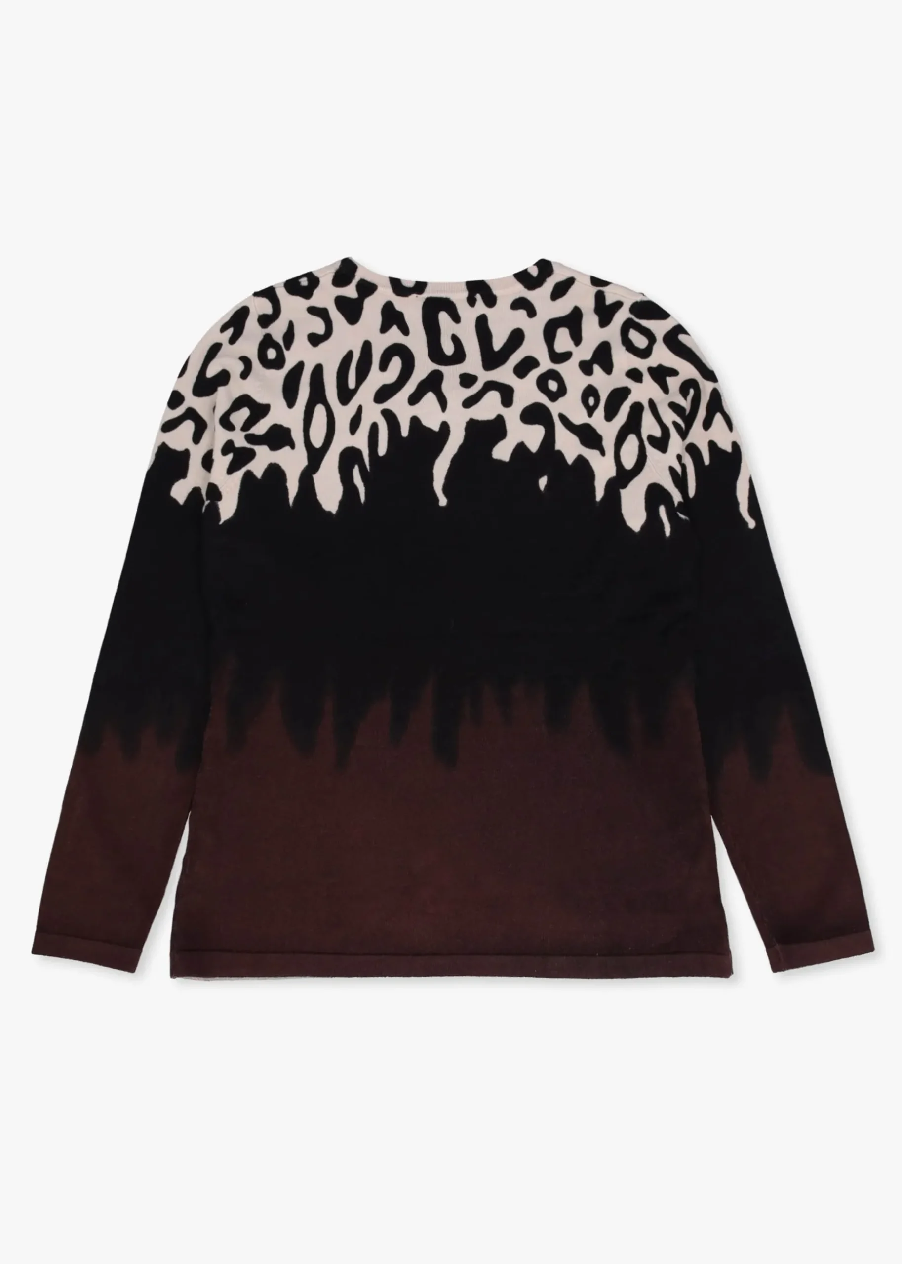Black Animal Print Knitted Sweater