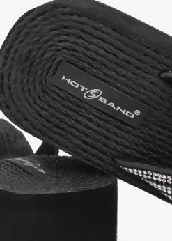 Black Diamante Toe Post Wedge Flip Flops