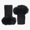 Black Faux Fur Fingerless Gloves