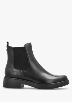 Black Leather Ankle Boots