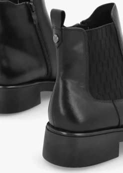 Black Leather Ankle Boots