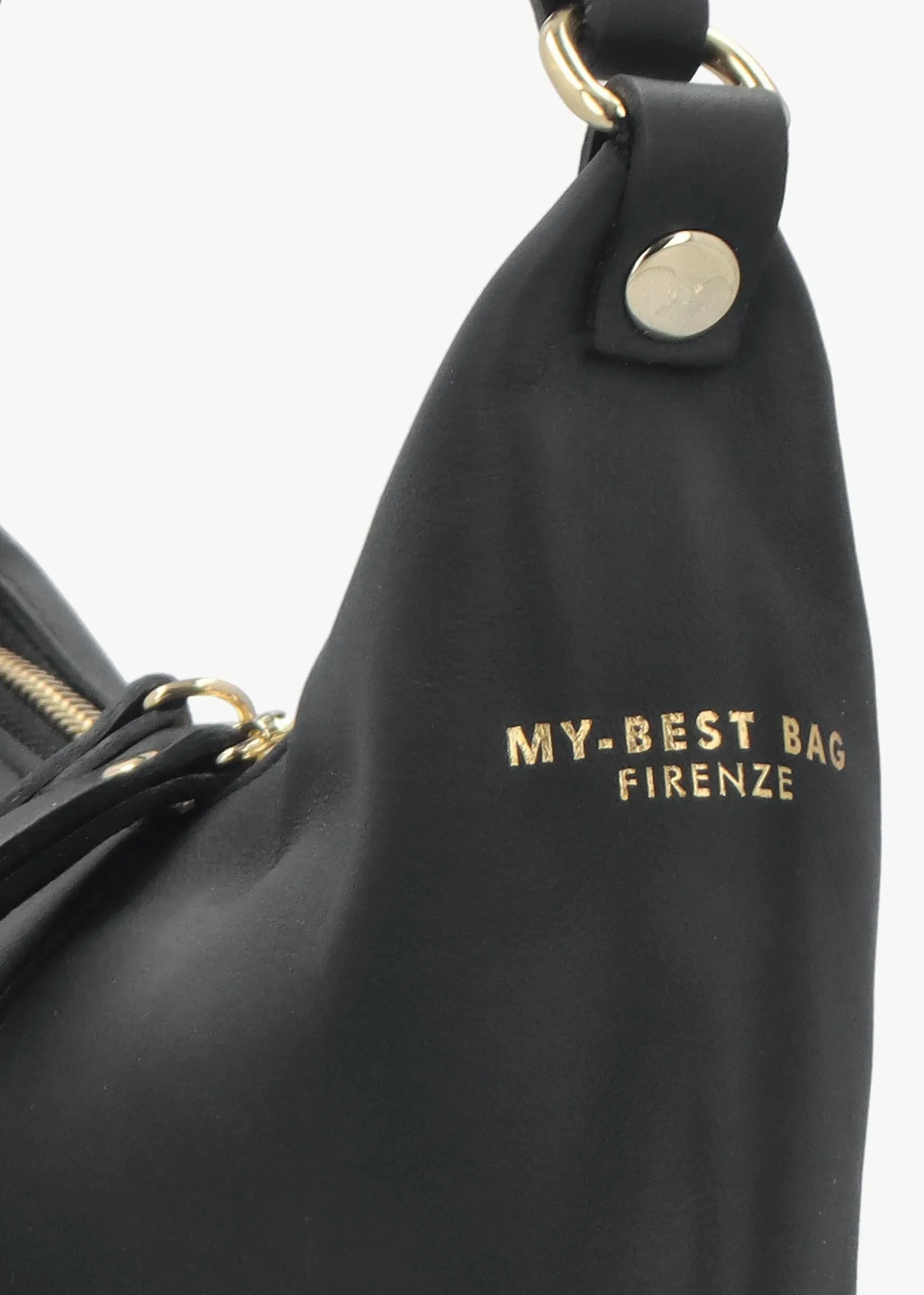 Black Leather Shoulder Bag