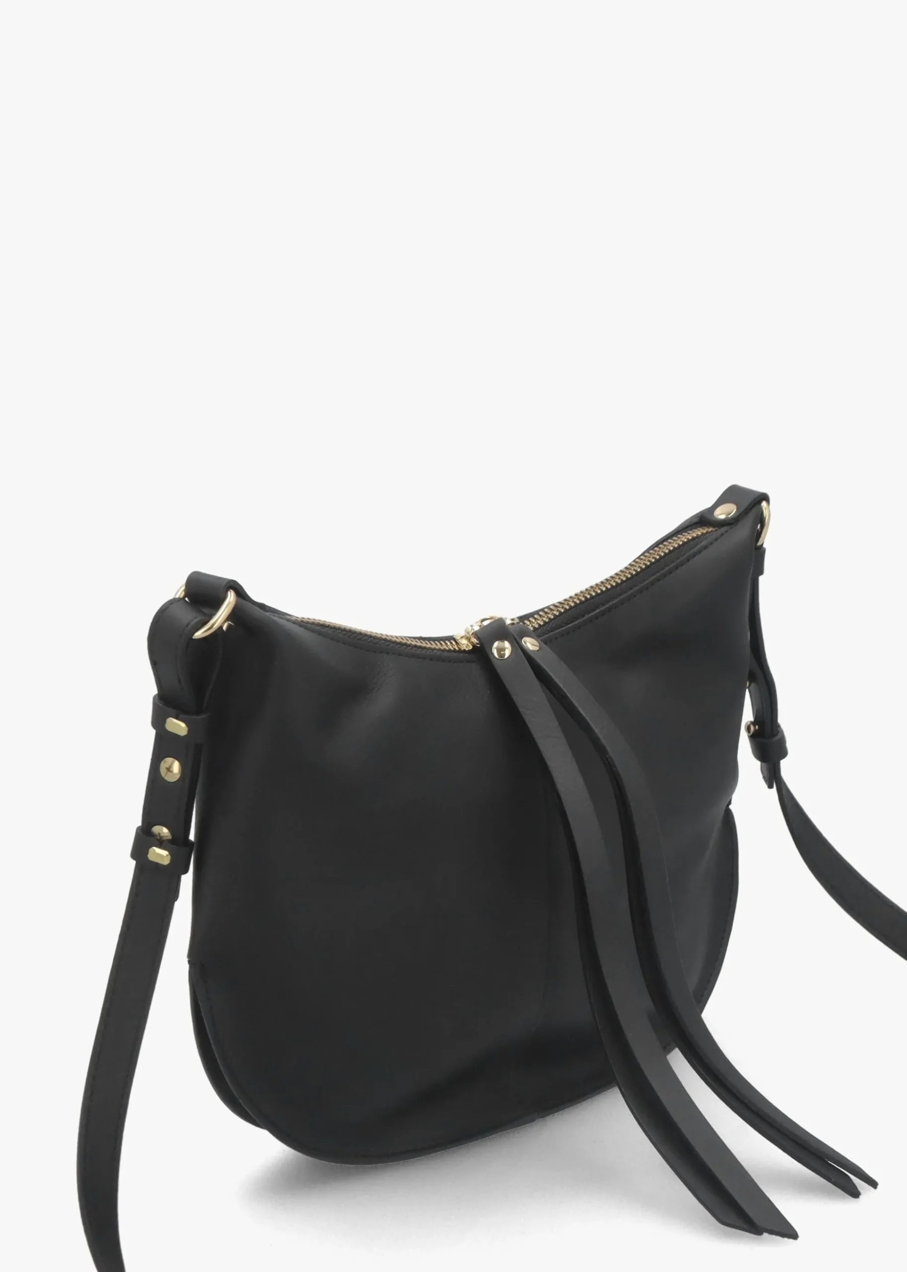 Black Leather Shoulder Bag