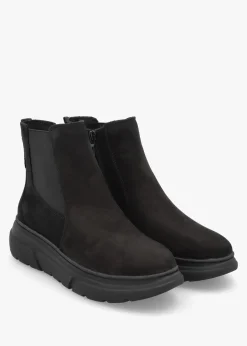 Black Nubuck Ankle Boots