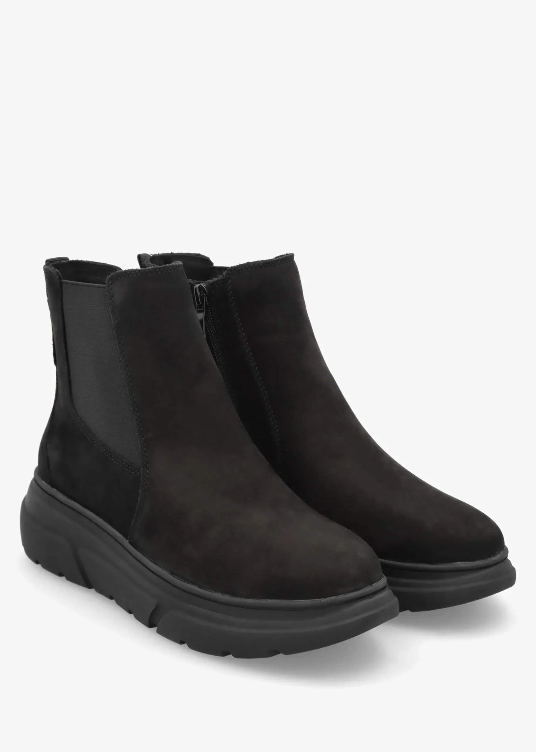Black Nubuck Ankle Boots