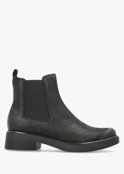 Black Nubuck Leather Ankle Boots