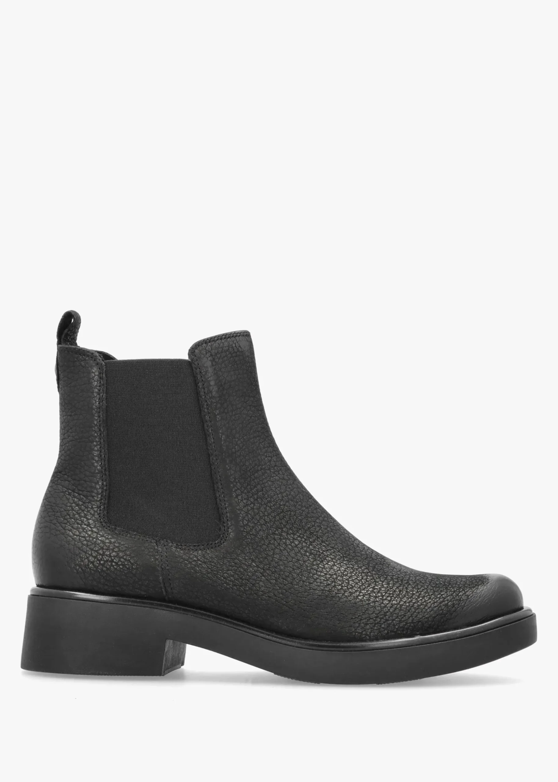 Black Nubuck Leather Ankle Boots