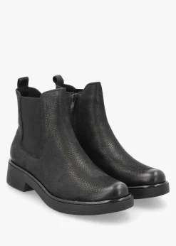 Black Nubuck Leather Ankle Boots