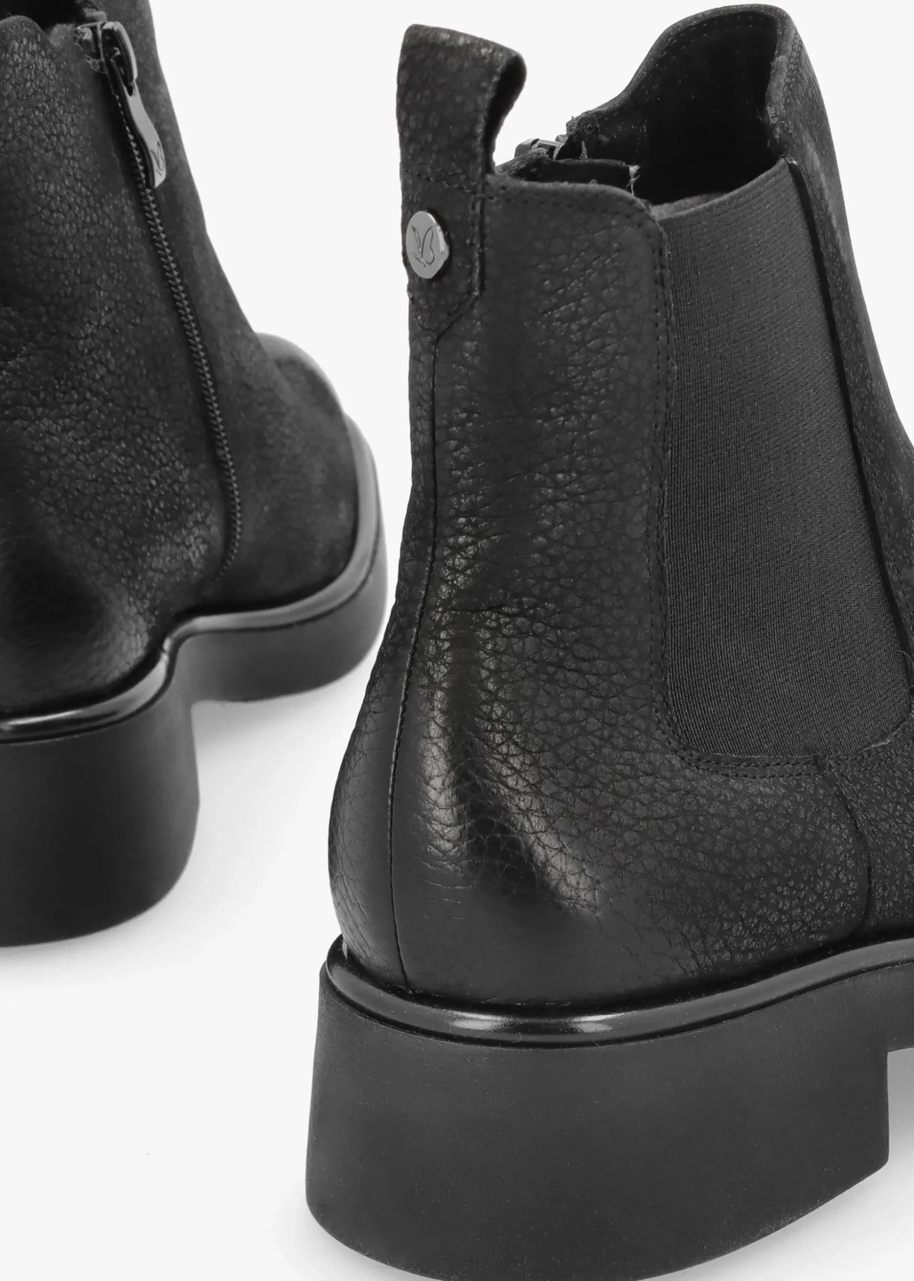 Black Nubuck Leather Ankle Boots