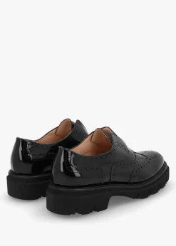 Black Patent Brogue Trouser Shoes