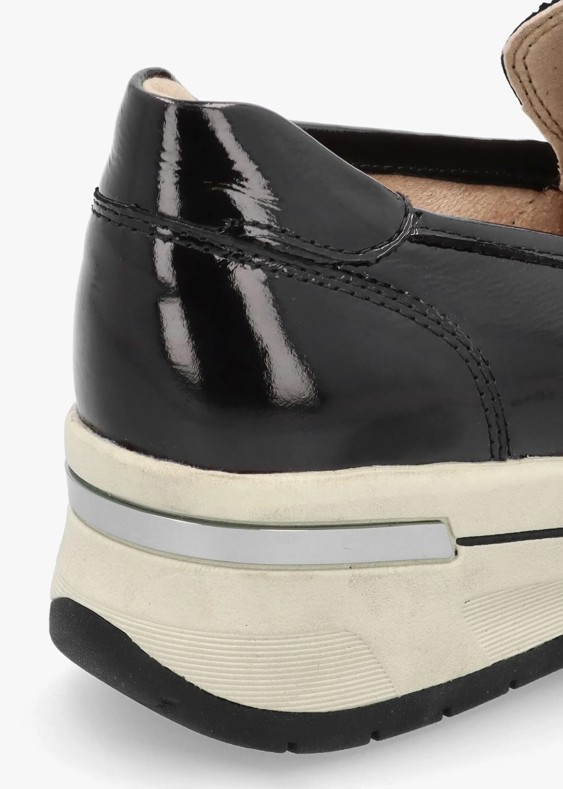 Black Patent Leather Sporty Loafers