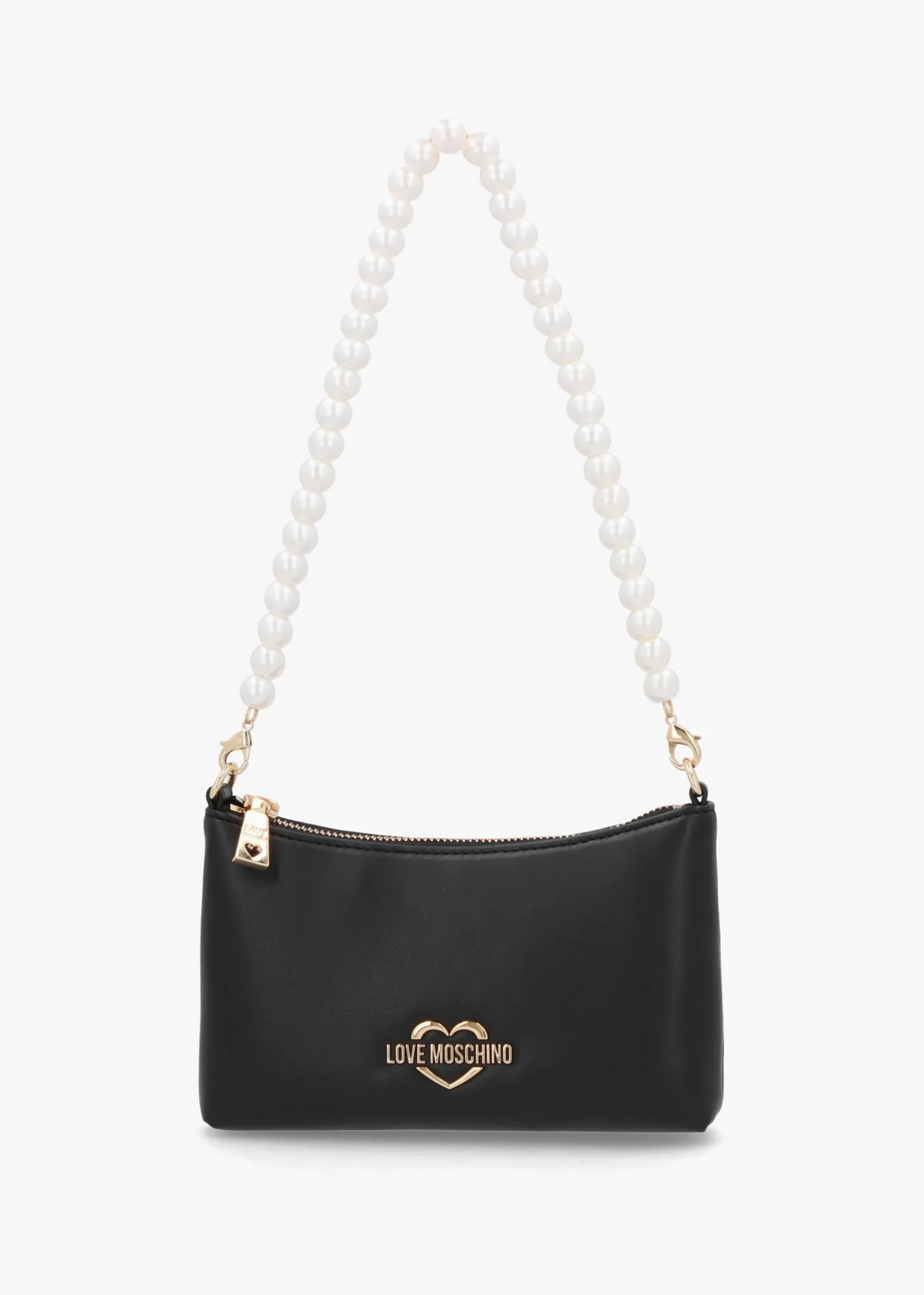 Black Pearl Handle Shoulder Bag