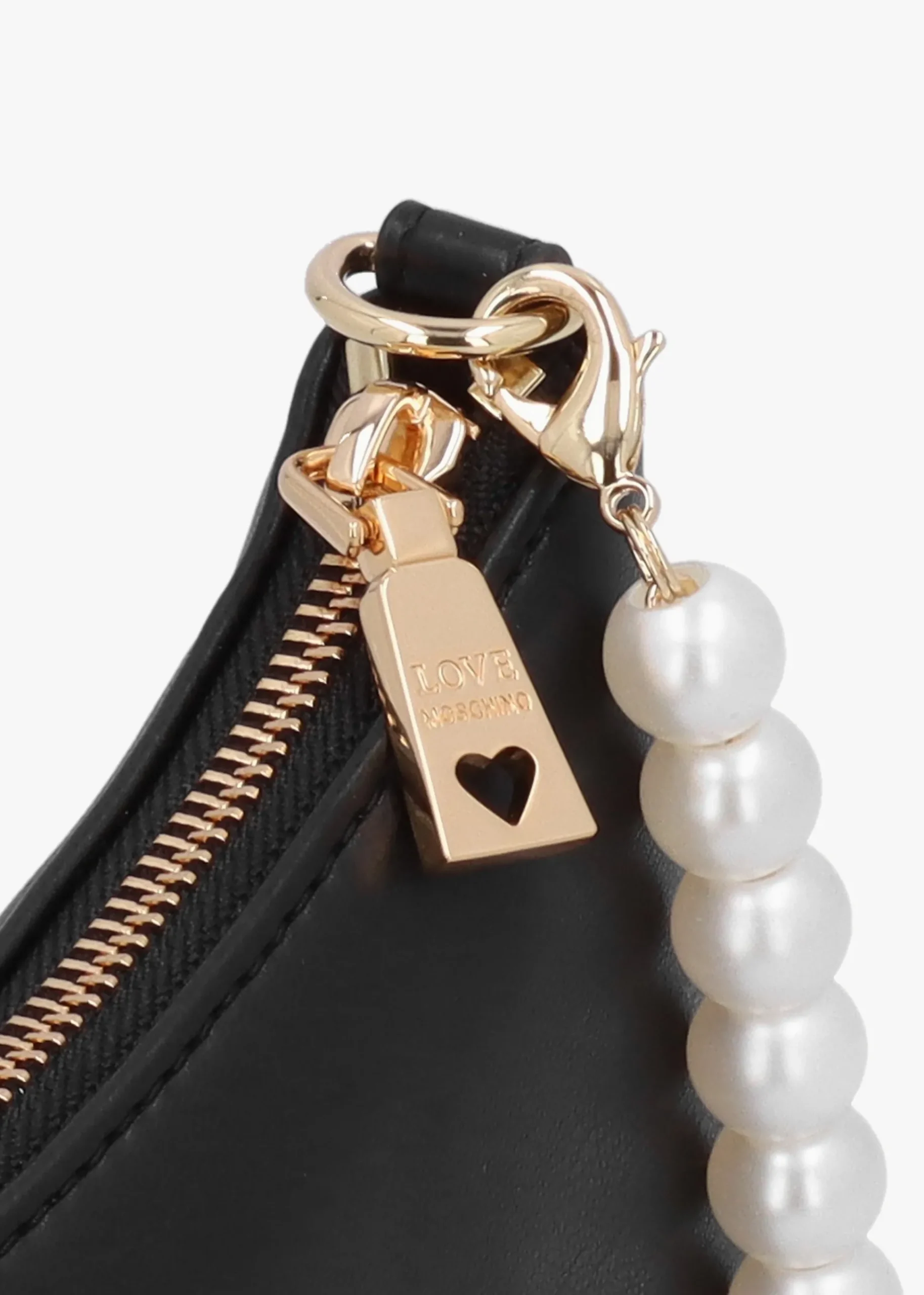 Black Pearl Handle Shoulder Bag