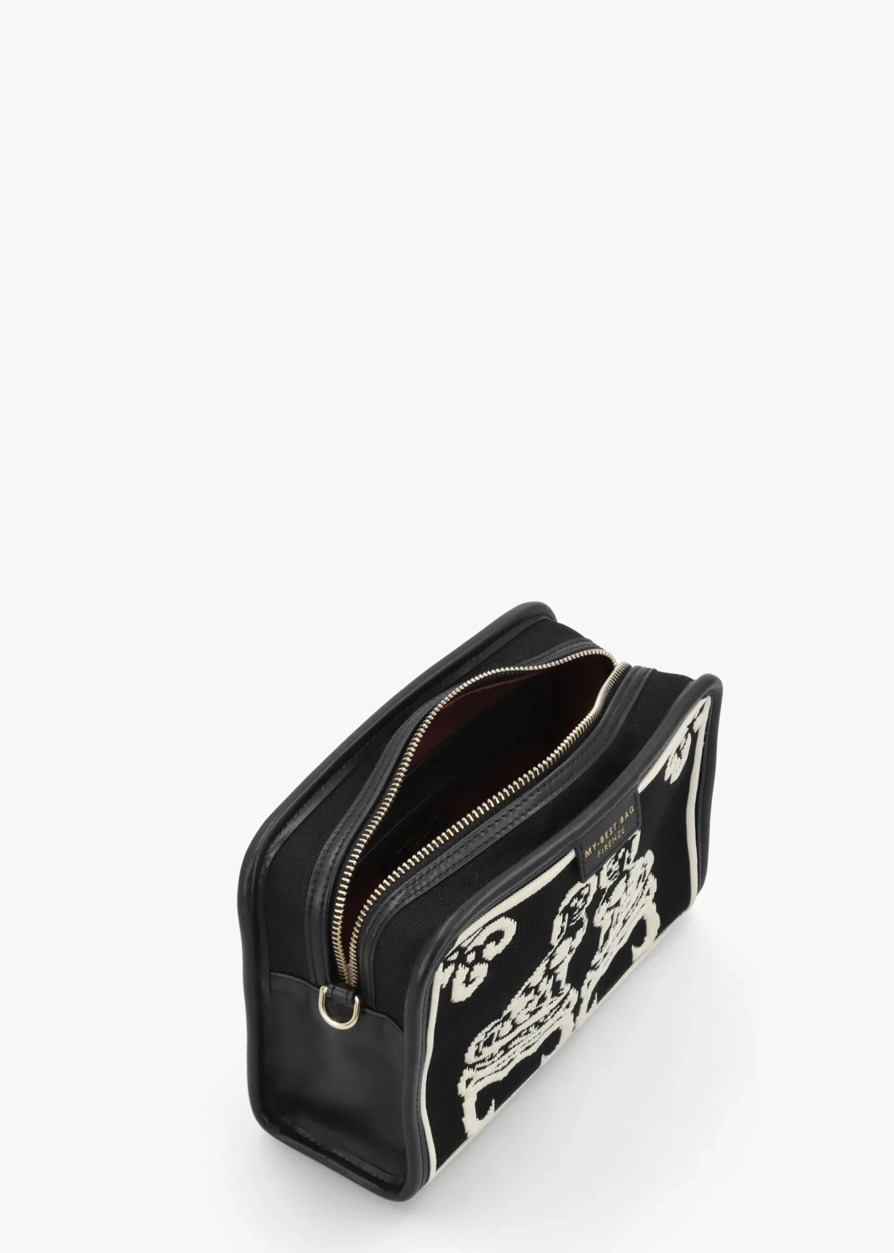 Black Staffordshire Dogs Tapestry Cross-Body Bag