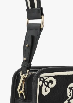 Black Staffordshire Dogs Tapestry Cross-Body Bag