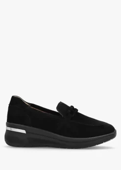 Black Suede Sporty Loafers