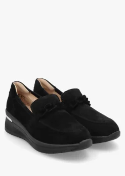 Black Suede Sporty Loafers