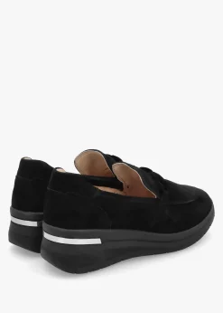 Black Suede Sporty Loafers