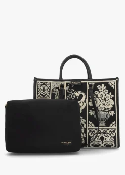 Black Tapestry Tote Bag