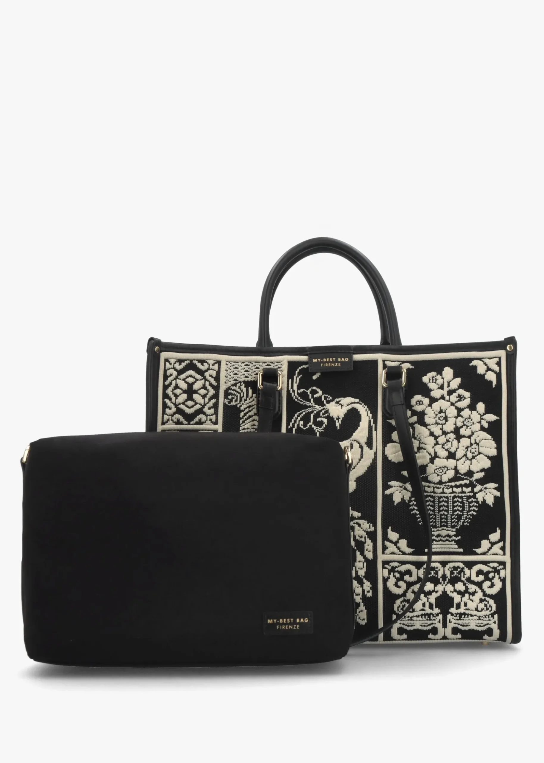 Black Tapestry Tote Bag