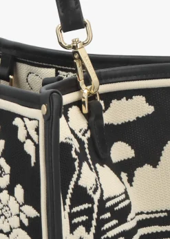Black Tapestry Tote Bag