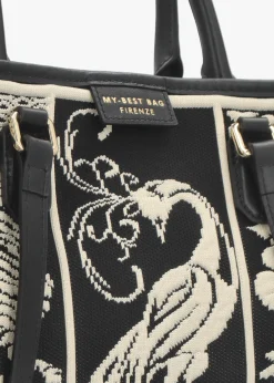 Black Tapestry Tote Bag