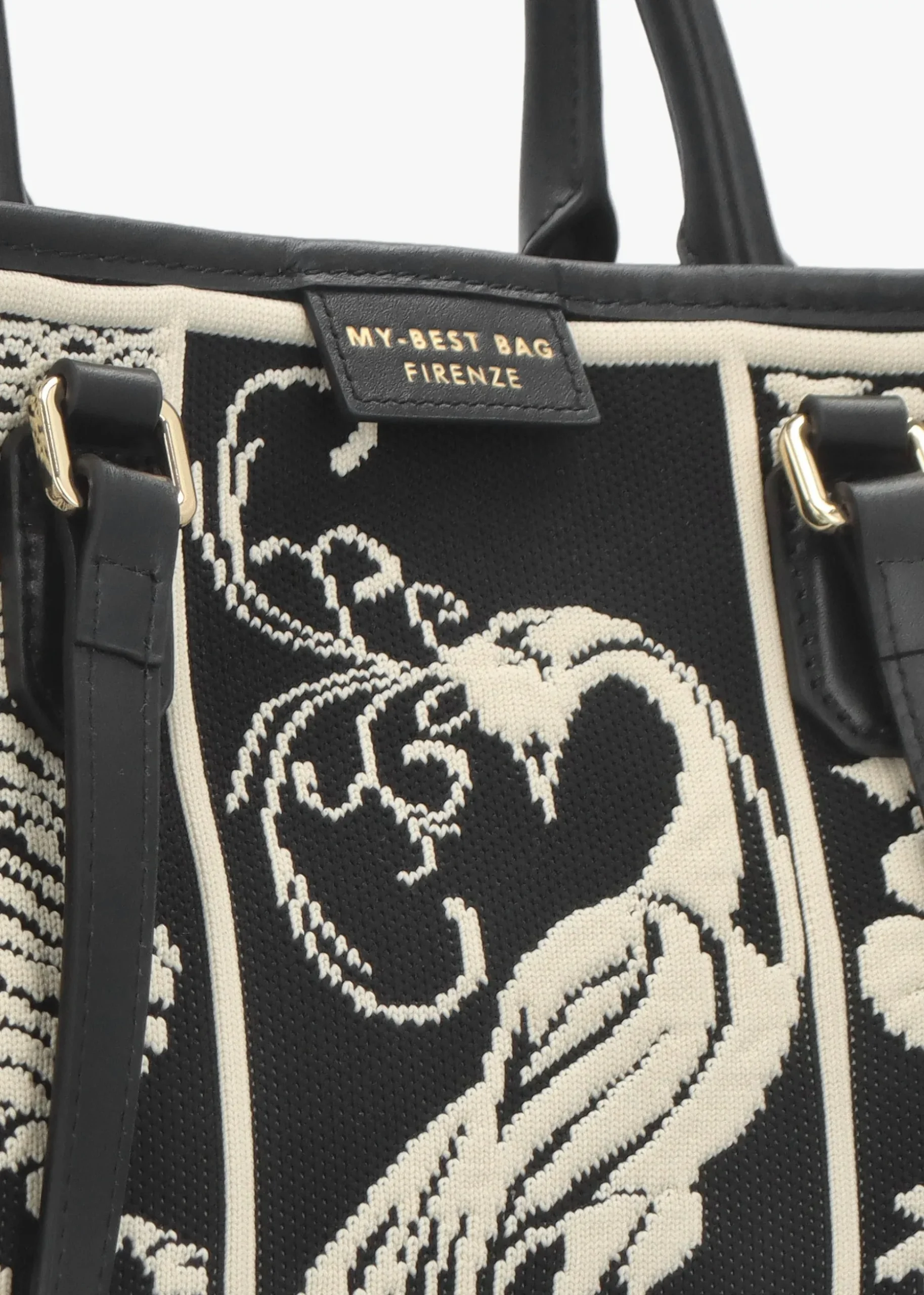 Black Tapestry Tote Bag