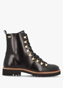 Blake Black Leather Hiker Boots