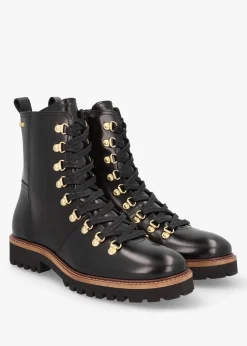 Blake Black Leather Hiker Boots