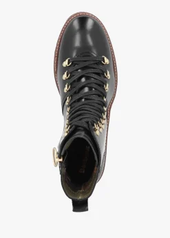 Blake Black Leather Hiker Boots