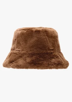 Bobland Tan Faux Fur Bucket Hat