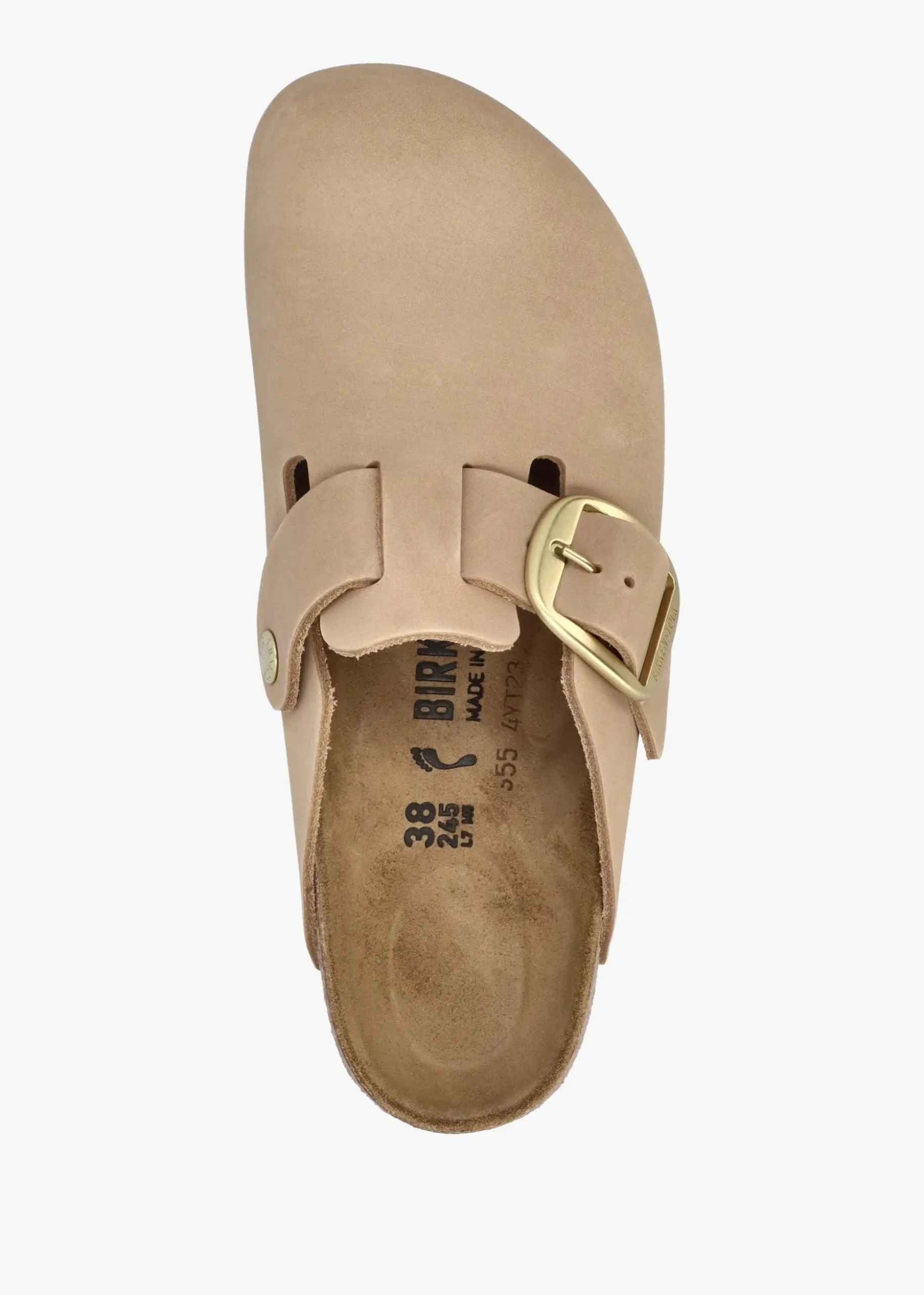 Boston Big Buckle Sandcastle Nubuck Leather Clogs