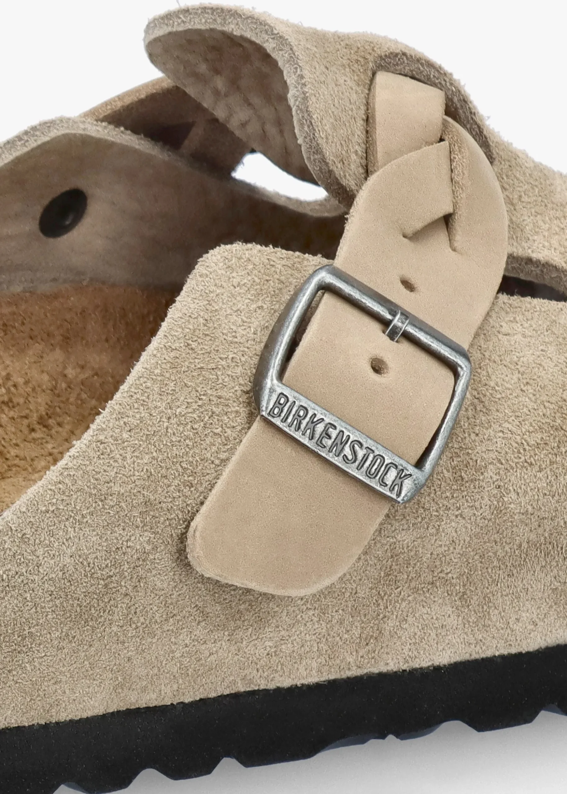 Boston Braided Taupe Suede Leather Clogs